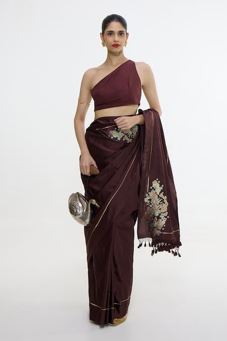 Ekaya Banaras Handwoven & Embroidered Panel Saree 
