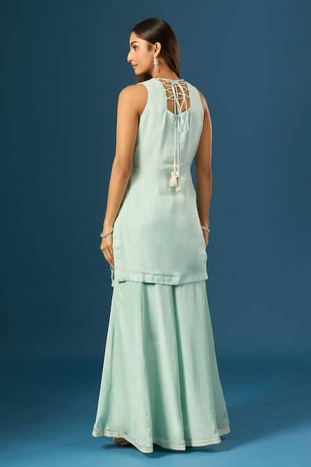 Samyukta Singhania Hand Embroidered Kurta Sharara Set 