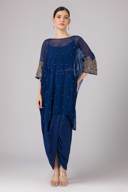 Samyukta Singhania Embroidered Cape & Dhoti Pant Set