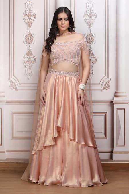 Mandira Wirk Resort Embellished Blouse Lehenga Set 