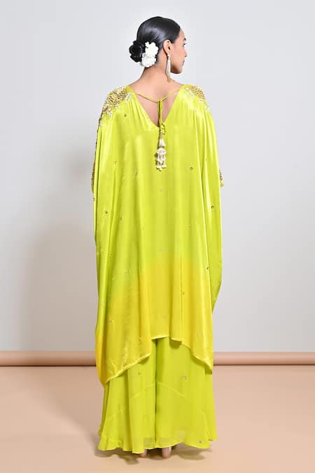 Keith Gomes Ombre Shaded Kaftan & Flared Palazzo Set 