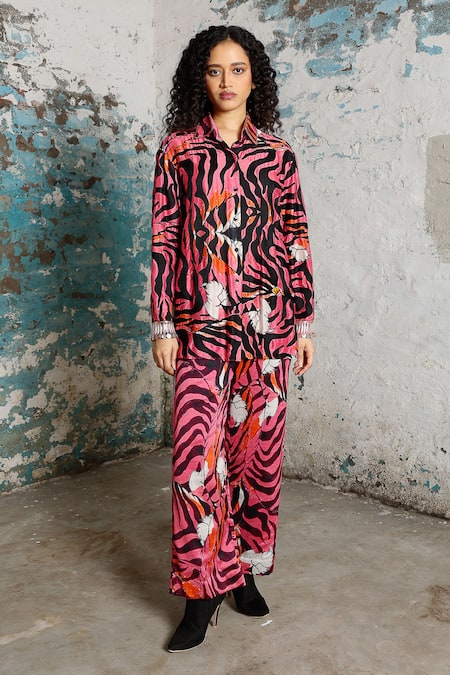 Saksham & Neharicka Raja Printed & Embroidered Pant Set