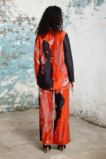 Saksham & Neharicka Desert Storm Printed & Embroidered Pant Set