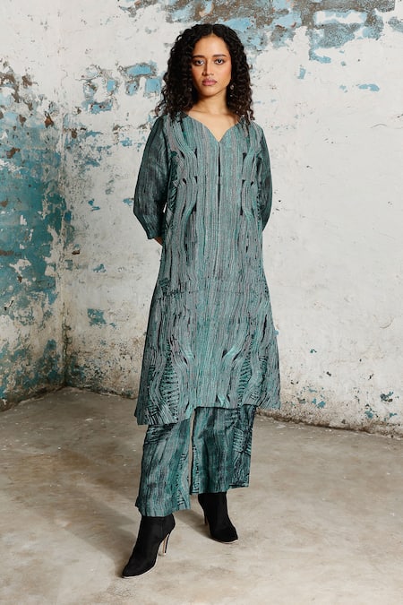 Saksham & Neharicka Breshna Printed & Embroidered Kurta Set