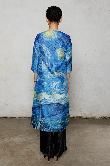 Saksham & Neharicka Freud Printed & Embroidered Kurta