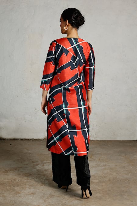 Saksham & Neharicka Vesuvius Printed & Embroidered Kurta