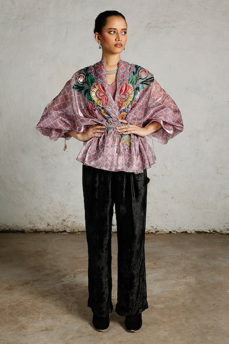 Saksham & Neharicka Volta Printed & Embroidered Kaftan Top