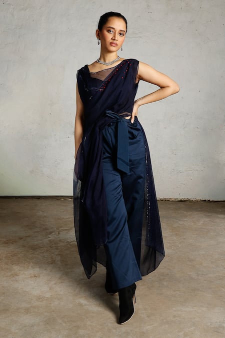 Saksham & Neharicka Neel Draped Top