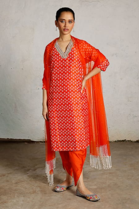 Saksham & Neharicka Shankha Printed & Embroidered Kurta Set