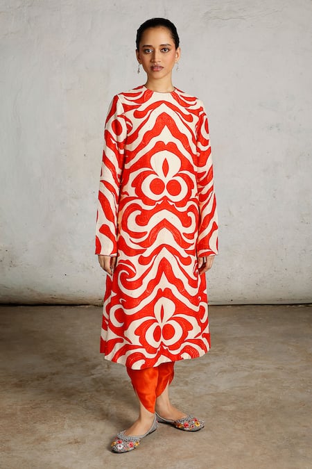 Saksham & Neharicka Pola Printed Kurta Pant Set