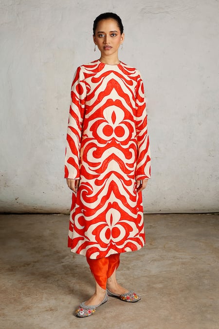 Saksham & Neharicka Pola Printed Kurta