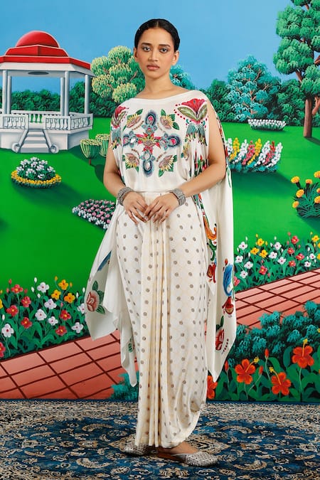 Saksham & Neharicka Claudia Printed & Embroidered Top Skirt Set