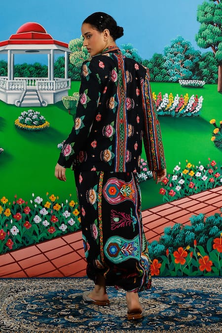 Saksham & Neharicka Priscilla Printed & Embroidered Skirt Set 