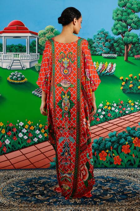 Saksham & Neharicka Padmini Printed & Embroidered Kaftan 