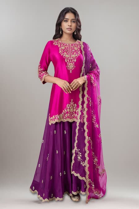 Surbhi Shah Embroidered Kurta Sharara Set