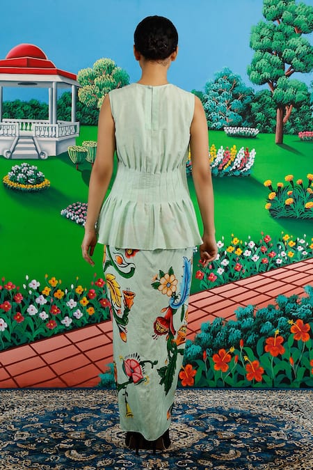 Saksham & Neharicka Maya Printed & Embroidered Skirt Set