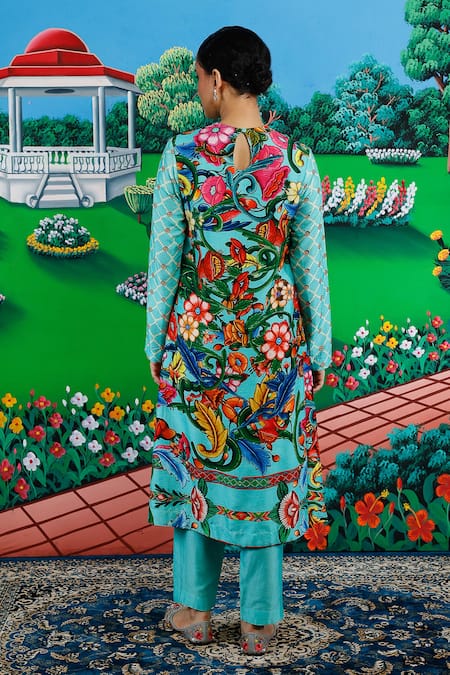 Saksham & Neharicka Mitali Printed & Embroidered Kurta Pant Set