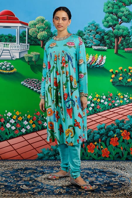 Saksham & Neharicka Ketki Printed Kurta & Pant Set
