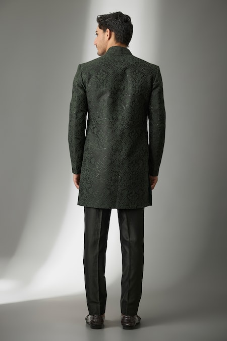 SALIL BHATIA Raj Mahal Embellished Sherwani Jacket & Kurta Set 