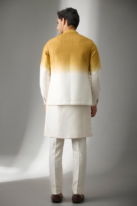 SALIL BHATIA Surat Mahal Ombre Embellished Bundi Kurta Set 