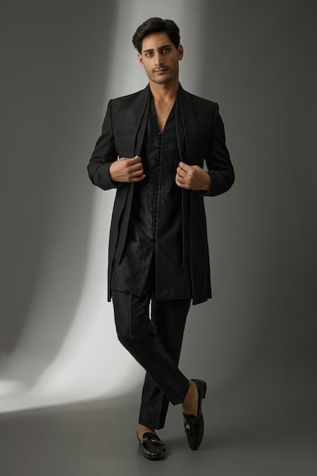 SALIL BHATIA Amulya Mahal Embellished Sherwani Jacket Kurta Set 