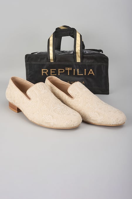 SALIL BHATIA Swaroop Mahal Silk Thread Embellished Loafers 