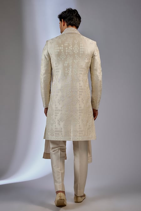 SALIL BHATIA Zari Mahal Raw Silk Embellished Sherwani Set 