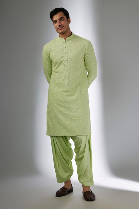 SALIL BHATIA Anmol Mahal Sequins Embellished Kurta Set 