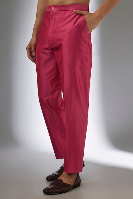 SALIL BHATIA_Yellow , Chanderi Rang Mahal Printed Nehru Jacket And Kurta Set _Online_at_Aza_Fashions