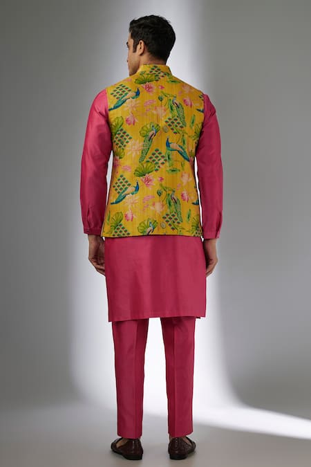 SALIL BHATIA Rang Mahal Printed Nehru Jacket & Kurta Set 