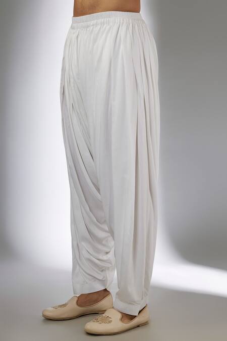 SALIL BHATIA_Yellow Georgette, Modal, Satin Embroidery Bel Boota Ombre Thread Work Kurta Set _Online_at_Aza_Fashions