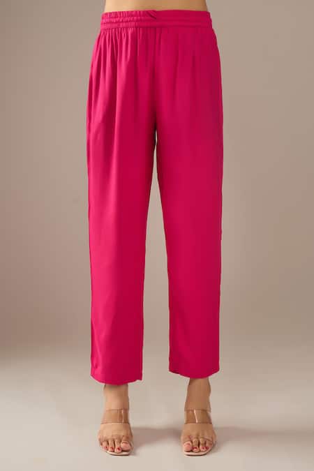 Samyukta Singhania_Black Dupion, Silk, Shantoon Embroidery, Sequins Chevron Print Kaftan And Pant Set _Online_at_Aza_Fashions