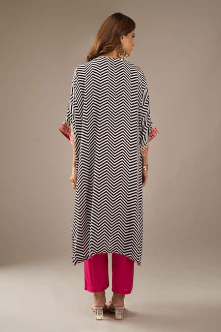 Samyukta Singhania Chevron Print Kaftan & Pant Set 
