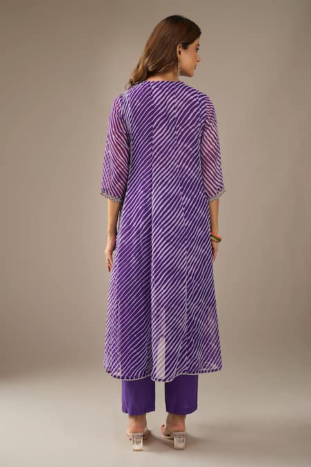 Samyukta Singhania Leheriya Georgette Kurta Set 