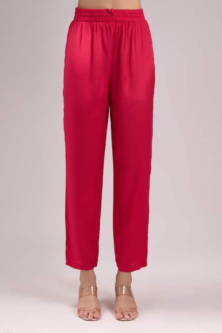 Samyukta Singhania_Pink Chinon, Silk, Shantoon, Chiffon Embroidery, Gota Bandhani Print Kurta Set _Online_at_Aza_Fashions