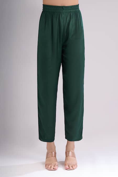 Buy_Samyukta Singhania_Green Chinon, Silk, Shantoon, Chiffon Embroidery, Gota Patti Printed Kurta Set _Online_at_Aza_Fashions