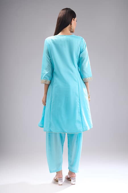 Samyukta Singhania Chanderi Gota Patti Embroidered Kurta Set 