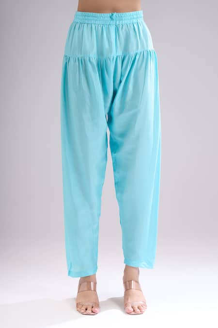 Buy Samyukta Singhania Aqua Chanderi Silk, Shantoon, Chiffon Gota Patti, Embroidery, Lace Kurta Set Online at Aza Fashions Buy_Samyukta Singhania_Aqua Chanderi Silk, Shantoon, Chiffon Gota Patti, Embroidery, Lace Kurta Set _Online_at_Aza_Fashions