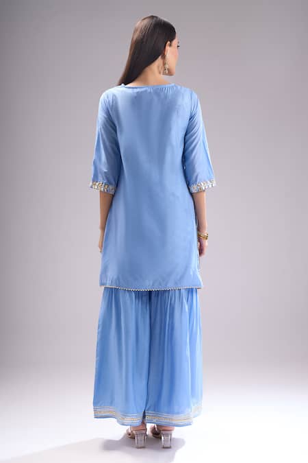 Samyukta Singhania Gota Patti Embroidered Kurta Sharara Set 