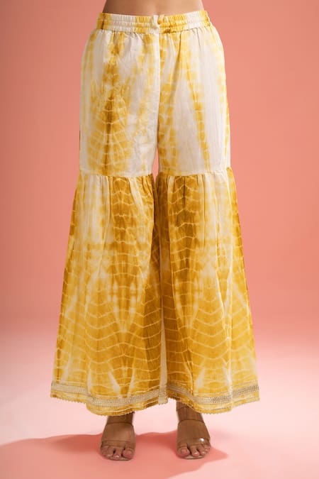 Buy Samyukta Singhania Off White Silk, Gota Patti, Shibori Embroidered Kurta Set Online at Aza Fashions Buy_Samyukta Singhania_Off White Silk, Gota Patti, Shibori Embroidered Kurta Set _Online_at_Aza_Fashions