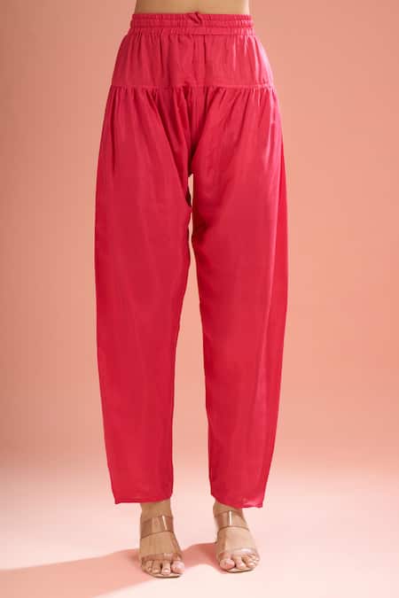 Buy Samyukta Singhania Fuchsia Silk, Shantoon, Gota Patti, Shibori Pattern Kurta Set Online at Aza Fashions Buy_Samyukta Singhania_Fuchsia Silk, Shantoon, Gota Patti, Shibori Pattern Kurta Set _Online_at_Aza_Fashions