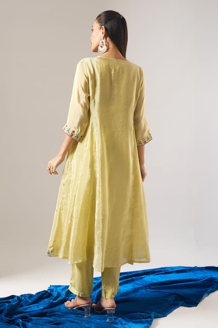 Samyukta Singhania Shimmer Tissue Kurta Set 