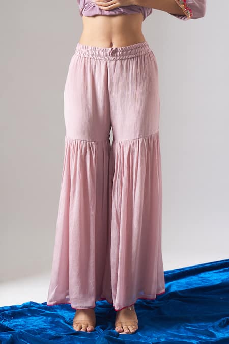 Samyukta Singhania Purple Tissue, Chinon, Chiffon Embroidery, Zari, Mirrors Thread And Kurta Set at Aza Fashions Samyukta Singhania_Purple Tissue, Chinon, Chiffon Embroidery, Zari, Mirrors Thread And Kurta Set _at_Aza_Fashions