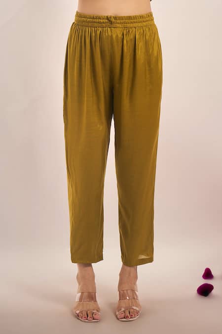 Samyukta Singhania Olive Green , Shantoon, Silk Zari, Mul Dori Anarkali Set Online at Aza Fashions Samyukta Singhania_Olive Green , Shantoon, Silk Zari, Mul Dori Anarkali Set _Online_at_Aza_Fashions