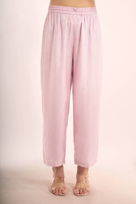 Samyukta Singhania_Purple Tissue, Shantoon, Chiffon Embroidery, Sequins, Shimmer Floral Kurta Set _Online_at_Aza_Fashions