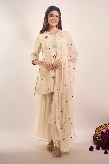 Samyukta Singhania Sequin Embroidered Kurta Sharara Set 
