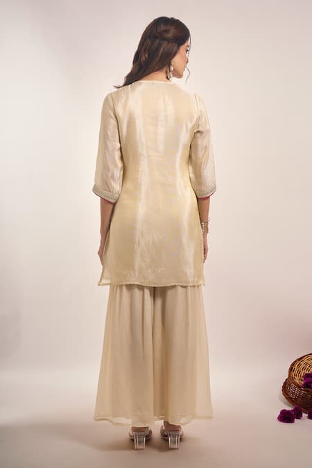 Samyukta Singhania Sequin Embroidered Kurta Sharara Set 
