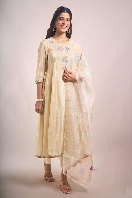 Samyukta Singhania Shimmer Tissue Kurta Set 