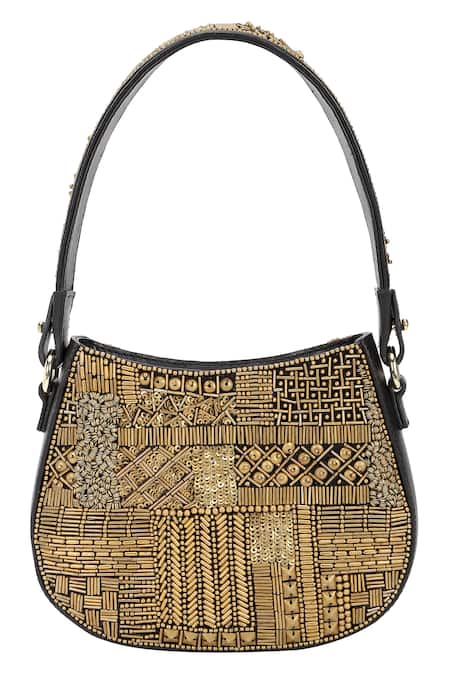 The Leather Garden Shaam Hand Beaded Embroidered Bag 
