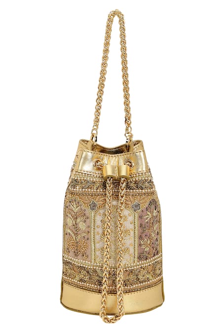 The Leather Garden Tara Zari Embroidered Potli 